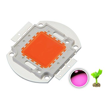 Chanzon High Power Led Chip 50W Full Spectrum Plant Grow Light (380nm-840nm / 1500mA / DC 30V-34V / 50 Watt) SMD COB Emitter Diode Components 50 W Bead for DIY Hydroponic Flowers Growing Lamp