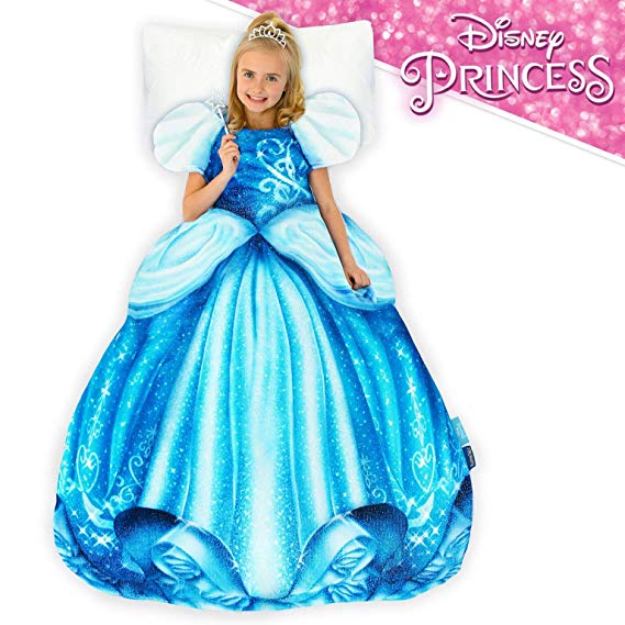 Blankie Tails Disney Princess Cinderella Dress Wearable Blanket Super Soft-Double Sided Minky Fleece for Kids- Climb Inside This Cozy Disney Princess Dress