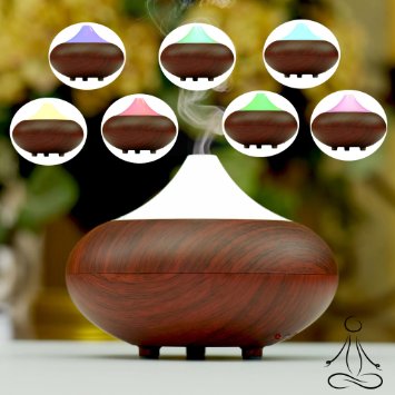 160ml Aromatherapy Essential Oil Diffuser Portable Ultrasonic Cool Mist Aroma Humidifier *Bonus PDF* with 7 Color LED Lights Changing and Waterless Auto Shut off Function Home Office Bedroom Room Baby