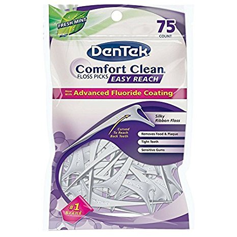 DenTek Easy Reach Floss Picks 75 Each (Pack of 3) by DenTek