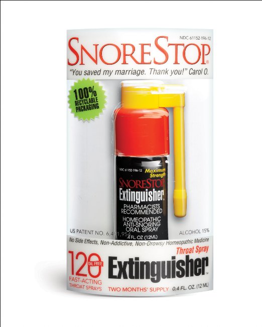 SnoreStop Extinguisher Throat Spray 120 Sprays 06 Oz