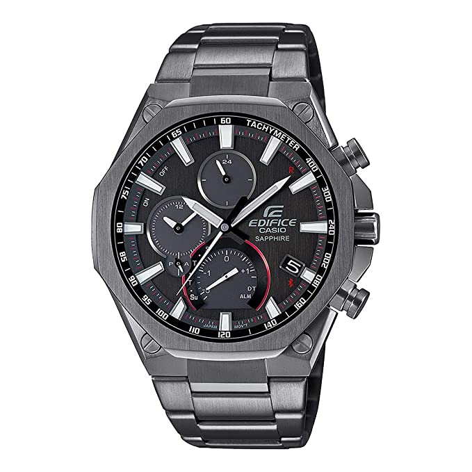 Casio Edifice Analog Black Dial Men's Watch-EQB-1100DC-1ADR