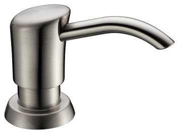 Refin Kitchen-Classics Best Sink Brushed Nickel ABS Sprayer Soap Dispenser (Satin) - Large Capacity Bottle - Easy Installation - Well Built and Sturdy