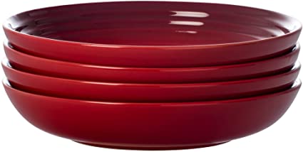 Le Creuset PG9005S4-2267 Pasta Bowls (Set of 4), 8.5", Cerise (Cherry Red)