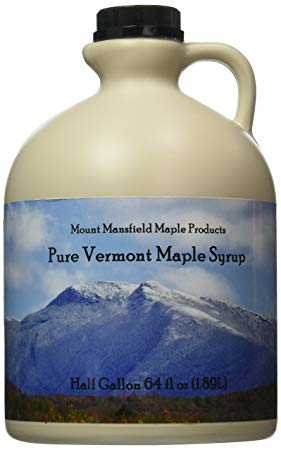 Mansfield Maple Pure Vermont Maple Syrup in Plastic Jug Golden Delicate (Vermont Fancy), Half Gallon
