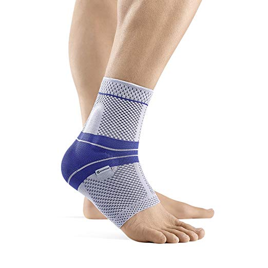 Bauerfeind - MalleoTrain - Ankle Support Brace - Helps Stabilize The Ankle Muscles and Joints for Injury Healing and Pain Relief - Right Foot - Size 1 - Color Titanium