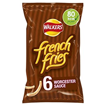 Walkers French Fries Worcester Sauce 6 Pack 150g