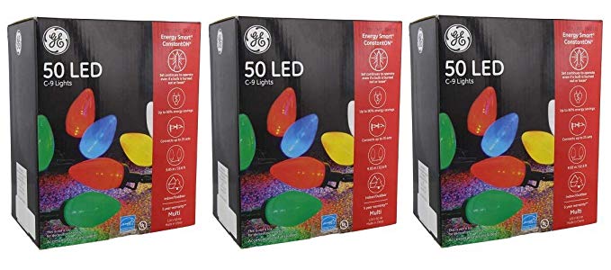 GE Energy Smart 50 Multicolor LED C-9 Holiday/Christmas Lights - 32.6ft String (Indoor/Outdoor) (3)