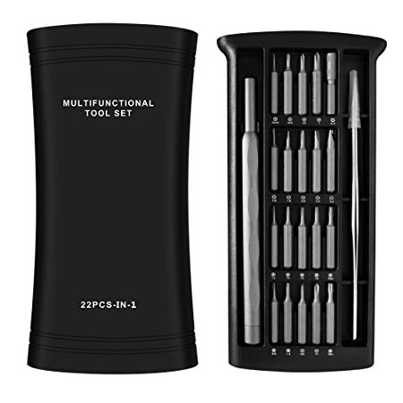 Maexus Deluxe 22 in 1 Precision Screwdriver Set Magnetic Nut Drivers Kit, Professional Electronics Repair Tool Kit with Box for Repair Cell Phone, iPhone, iPad, Watch, Tablet, PC, MacBook Etc.
