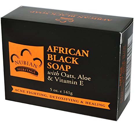 Nubian Heritage African Soap with Shea Butter Oats and Aloe Deep Cleansing, 5 oz., Black (pack of 3)