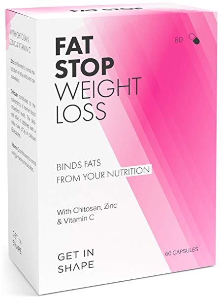 FAT STOP – Binds fats from food and reduces calorie intake (fat blocker with chitosan, high dosage). For a better conscience on cheat days.