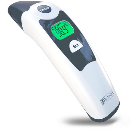 Medical Ear Thermometer - With Forehead Function Dual Mode - Celsius and Fahrenheit Clinically Tested CE and FDA Approved iProvn DMT-116A - Professional Precision And Medical Accuracy