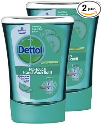 Dettol No-Touch Hand Wash Refill Hydrating Cucumber Splash 250ml (Pack of 2)