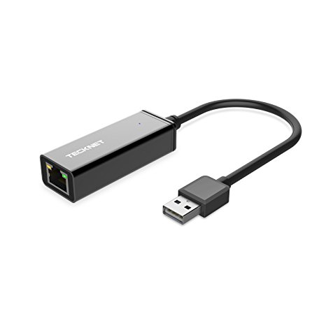 TeckNet Aluminum USB 3.0 to RJ45 Gigabit Ethernet Adapter Supporting 10/100/1000 Mbps Ethernet