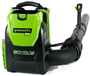 GreenWorks BPB80L00 80V 145MPH - 580CFM Cordless Backpack Blower, Battery and Charger Not Included