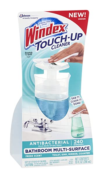 Windex Touch-Up Bathroom Cleaner Fresh Scent Bottle 10 Oz