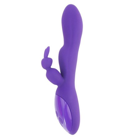 ROWAWA 7-frequency Vibrating Model Rechargeable and Waterproof G-spot Massager, 360 Degress Bended Body Rabbit Vibrator for Women (purple)