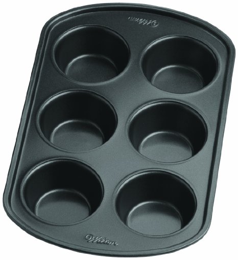 Wilton 2105-6788 Perfect Results Nonstick 6-Cup Muffin Pan