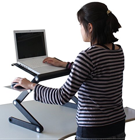Laptop Standing Desk with Mouse Pad Adjustable Ergonomic Sit to Stand Table