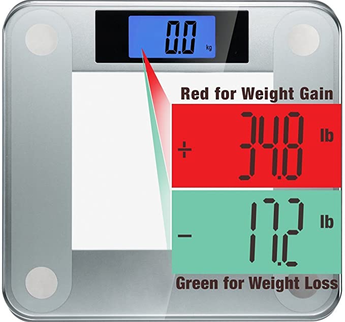 Ozeri Precision II 440 lbs (200 kg) Bath Scale with 50 gram Sensor Technology (0.1 lbs / 0.05 kg) & Weight Change Detection