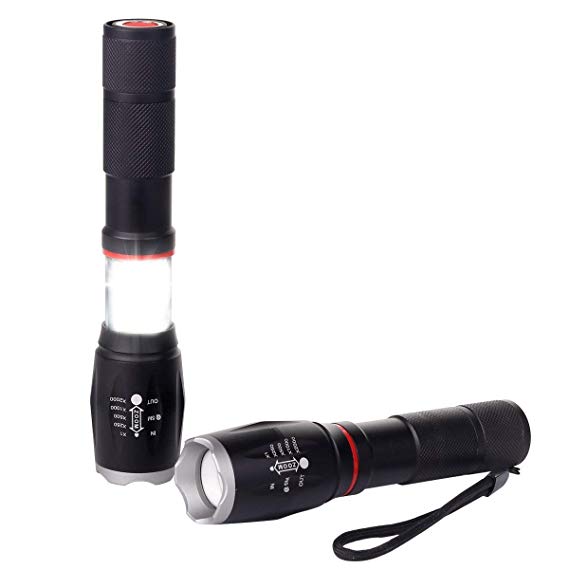 YAOMING Taclight Pro Lantern Flashlight in 1 with Zoom, Magnetic Base (Pack 2)