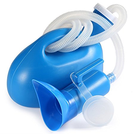 Women Men's Potty Portable Pee Bottle 2000 ML for Hospital Home Camping Car Travel (Blue)
