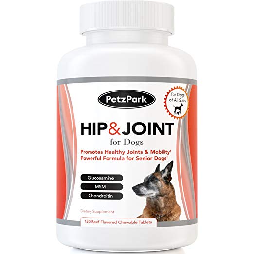 Glucosamine for Dogs Chondroitin MSM - Hip and Joint Support for Dogs of All Ages, Breeds and Sizes - Arthritis Pain Relief Formula 800mg - Extend Joint Care Supplement for Dog - 120 Chewable Tablets