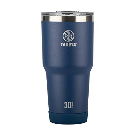 Takeya Actives Insulated Stainless Tumbler with Flip Lid, 30oz, Midnight