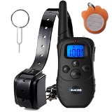 Zacro 330 yards rechargeable Remote Dog Training Collar for 15 to 100 lbs Breed VibrationShock E-Collar