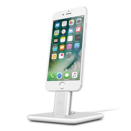 Twelve South HiRise 2 Deluxe for iPhone/iPad, silver | Adjustable charging stand with Lightning   Micro-USB cables