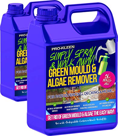 2 x 5 Litres - Simply Spray & Walk Away Concentrate Patio - Fencing - Decking - Moss Killer - Green Mould and Algae Remover