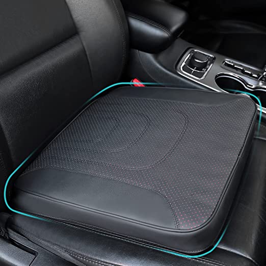 JoyTutus Car Seat Cushion for Driving, Driver Seat Cushions for Car Truck for Short People, Breathable Black Office Chair Cushion with Non Slip Bottom