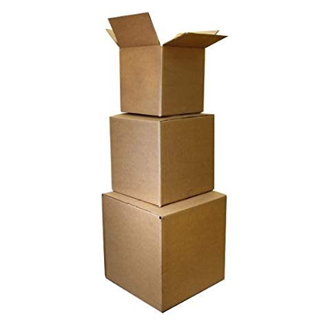 The Boxery 7x4x4'' Corrugated Shipping Boxes 100 Boxes