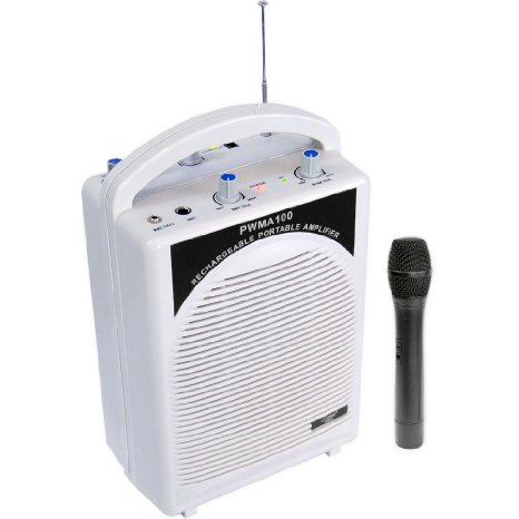 PYLE-PRO PWMA100 - Rechargeable Portable PA System with Wireless MIC