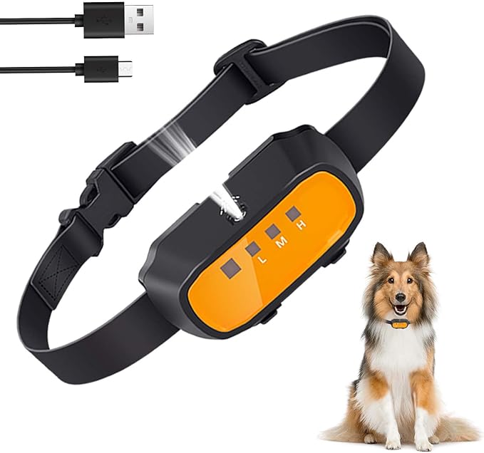 Citronella Dog Bark Collar, Spray Bark Collar with 3 Different Sensitivity Levels, Automatic Rechargeable Anti Barking Collar for Dogs, 100% Safe No Bark Collars for Small Medium Large Dog