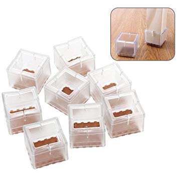 Chair Leg Caps Silicone Floor Protector Furniture Table Feet Covers (1-1/2" to 1-5/8", Quantity-16pc)
