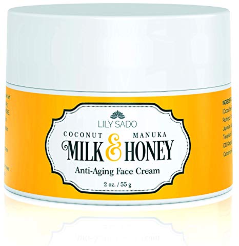Best Natural Face Moisturizer Skin Cream - Non Greasy Daily Facial Moisturizer with Coconut Milk, Manuka Honey, Aloe & Cocoa Butter – Organic Honey Face Cream for All Skin Types, Wrinkles & Eczema