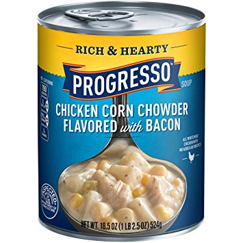 Progresso Gluten Free Rich & Hearty Chicken Corn Chowder Soup 18.5 oz. Can