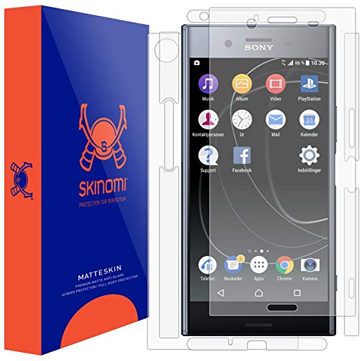 Sony Xperia XZ Premium Screen Protector   Full Body , Skinomi MatteSkin Full Skin Coverage   Screen Protector for Sony Xperia XZ Premium Anti-Glare and Bubble-Free Shield