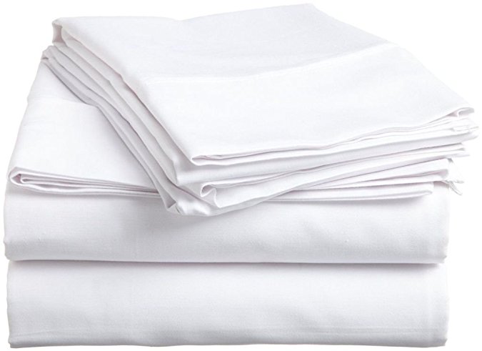 Rajlinen 100% Cotton 3 Piece Duvet Set - 300 Thread Count Sateen - Zipper Closer - Quality Luxury Bedding - 3 Piece (White Solid Queen)