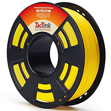 Yellow 3D Filament PLA - 1.75mm 2.2LBS Spool, Dimensional Accuracy of  /- 0.05mm