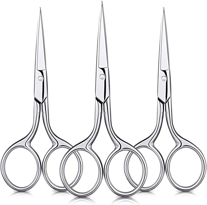 3 Pieces Small Precision Embroidery Scissors Mini Thread Scissors Stainless Steel Sewing Scissors 4 Inch Forged Pointed Tip Detail Shears for DIY Craft Needlework Yarn and Sewing