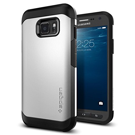 Galaxy S7 Active Case, Spigen® [Tough Armor] HEAVY DUTY [Satin Silver] Rugged Slim Dual Layer Case for Samsung Galaxy S7 Active (2016) - 561CS20372