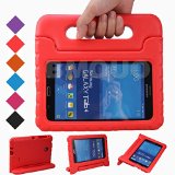 Samsung Galaxy Tab 4 70 Kids Case - BMOUO EVA ShockProof Case Light Weight Kids Case Super Protection Cover Handle Stand Case for Kids Children for Samsung Galaxy Tab4 7-inch Tablet - Red Color