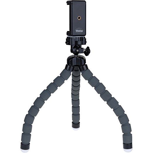 Vastar Cellphone Octopus Flexible Tripod Universal Tripod Stand for iPhone/ Samsung Galaxy/ Nexus and Small Digital Cameras, Including Tripod Mount Adapter for Universal Cellphones