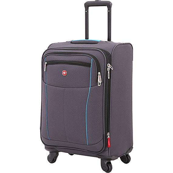 SwissGear Travel Gear 6560 20 Inch Spinner Carry-On Luggage (Slate/Bright Blue)