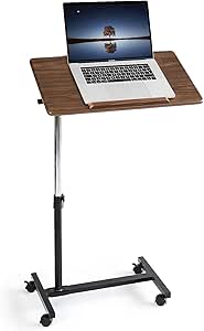 Tatkraft Gain Laptoptisch höhenverstellbar mit Rollen, Höhenverstellbar 71-96 cm, große Tischplatte Geeignet bis 17” Laptops, Robust und Stilvoll