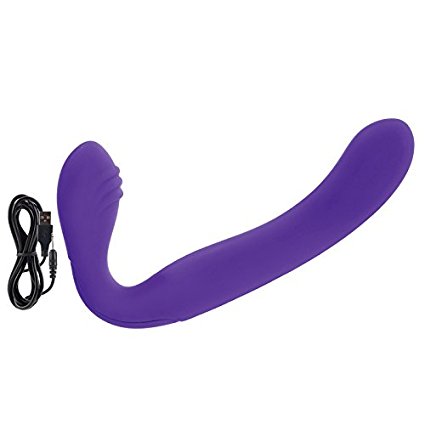 California Exotic Novelties Rechargeable Silicone Love Rider Strapless Strap-On, Purple