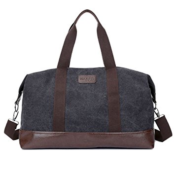 L'alysee Canvas Holdall Large Handbag Weekend Travel Bag Totes Shoulder Bag Unisex