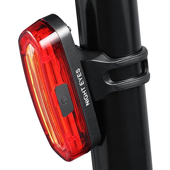 Night Eyes Bike Tail Light-USB Charging, Waterproof,6 Light Modes Helmet Front Light- High Intensity LED Fits on any Bicycles. Easy To install for Cycling Safety Flashlight